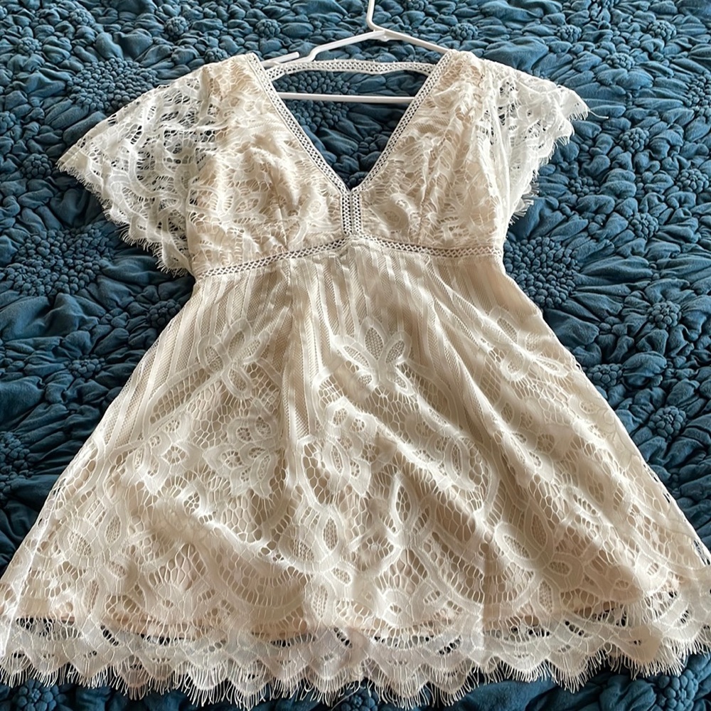 White Mini Dress (Bohemian)